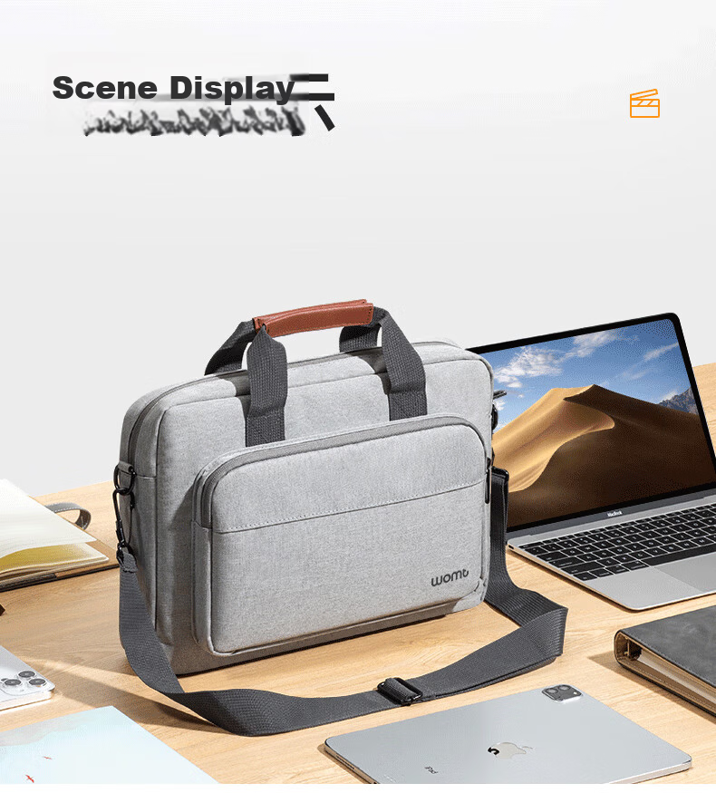 WOMT Lightweight Laptop Sleeve Bag 15.6/16 Inch Compatible with Apple Huawei Lenovo ThinkPad Xiaomi Asus HP Dell Protective Case for Men and Women 7