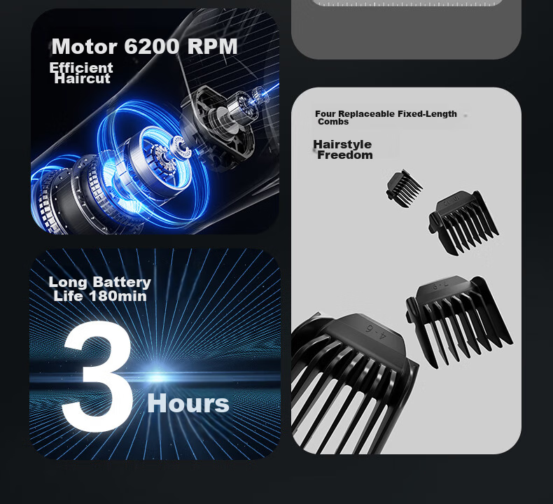 FLYCO Electric Hair Clipper FC5908 Fast Same-Day Delivery Adult and Kids Hair Trimmer Home Use Haircut Tool Men's Gift 4