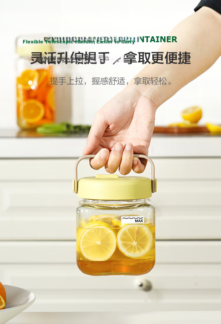 LOCK&LOCK Breathable Fermentation Glass Storage Jar 1L Green for Wine, Laba Garlic, Jam, Pickles Sealed Container 5