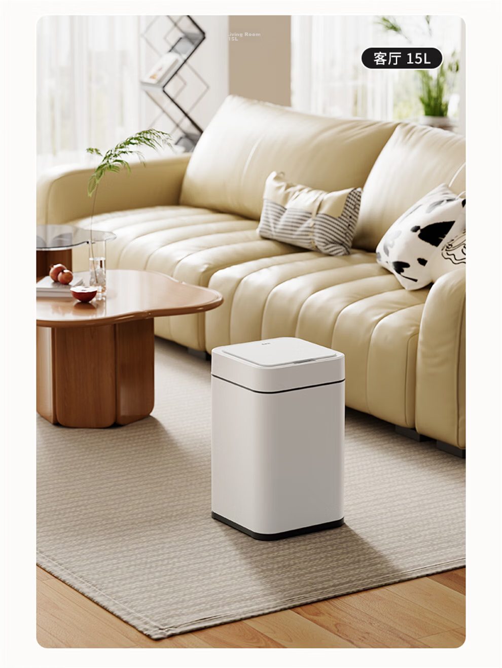 EKO Smart Sensor Trash Can, 9L Gray Steel, Large Capacity, Stainless Steel, for Home Bathroom Kitchen, Recommended by Zhang Ruoyun, Model 9252 13