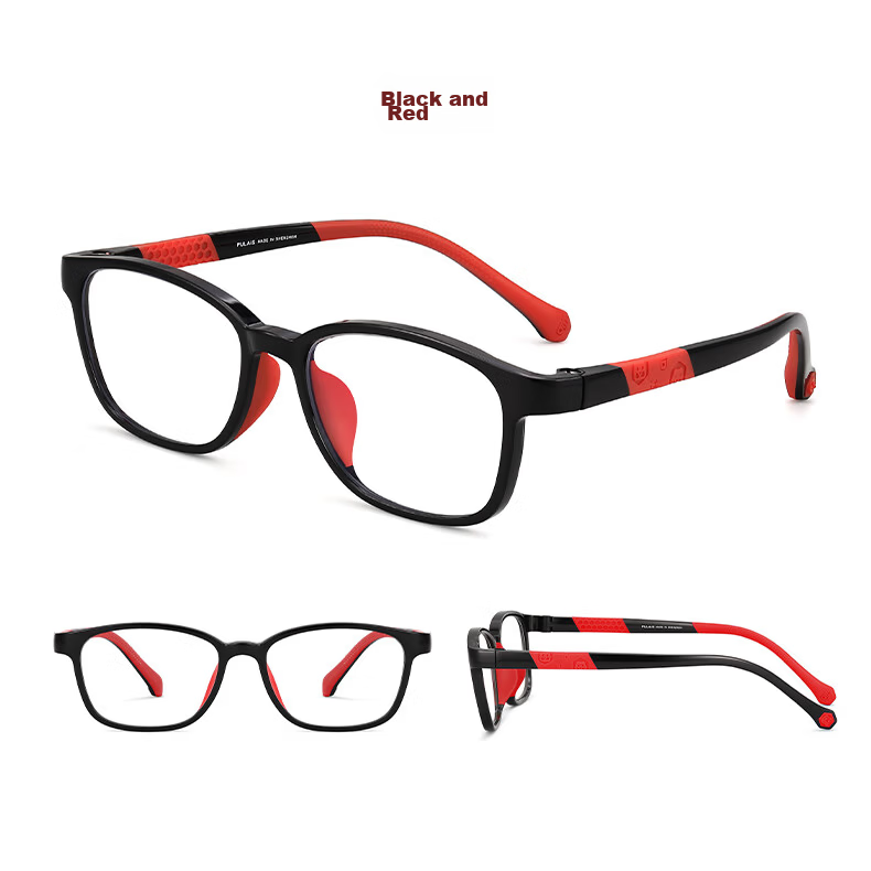 Pulais Kids Blue Light Blocking Glasses Anti-Myopia Frame Unisex Dark Blue 8072 + Gift Box 36