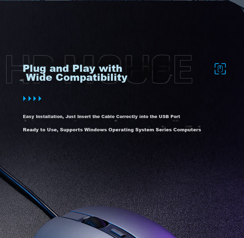 HP M280 Wired Mouse, Quiet for Home And Office Use, Ergonomic Gaming Mouse for Laptops And Desktop Computers, Gunmetal Gray 15