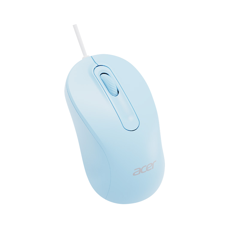 Acer Wired Mouse Silent Click USB Interface Ergonomic Office Computer Laptop Desktop Mouse OMR328-Blue