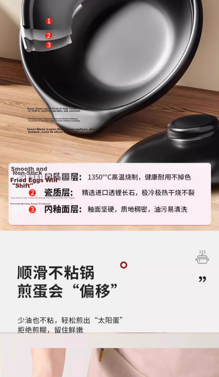 Jingyan Claypot Rice Wide Mouth Ceramic Casserole High Temperature Resistant Crack-Resistant Gas Stove Special Cantonese Claypot 17