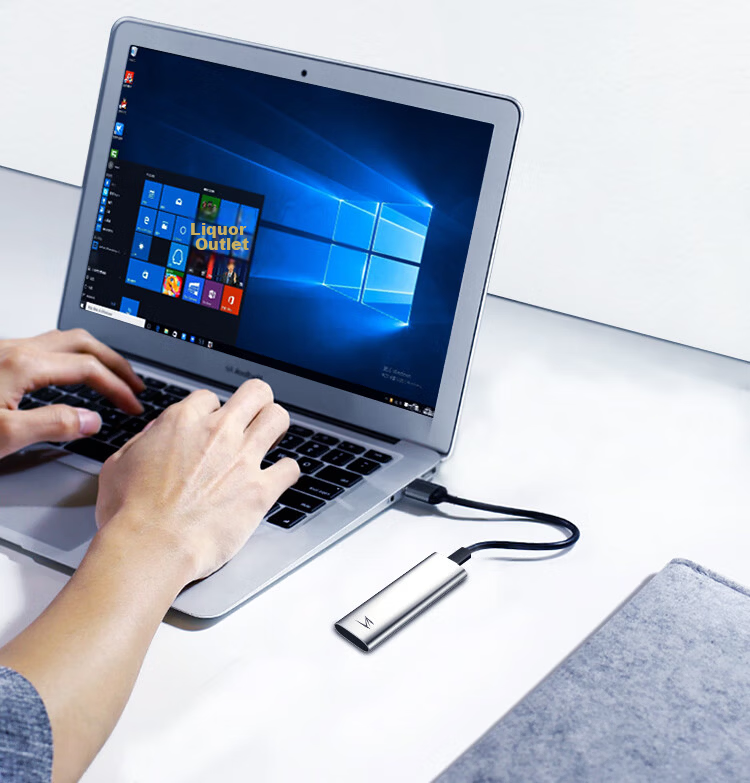 Netac 256GB Type-C USB3.2 Portable Solid State Drive NVMe Protocol (PSSD) ZX20L, Direct Phone Connection, Read Speed up to 2000MB/s 8