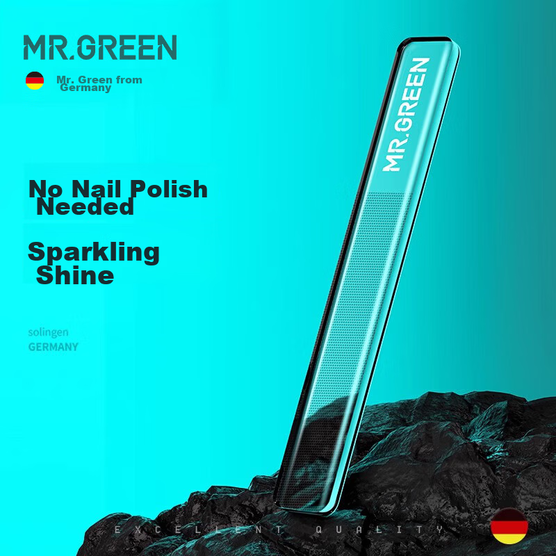 MR.GREEN German Glass Nail File Bright Nail Smoother Nail Buffing File Nail Shaping Pedicure Tool Nano File Mr-2166 Suitable for Children