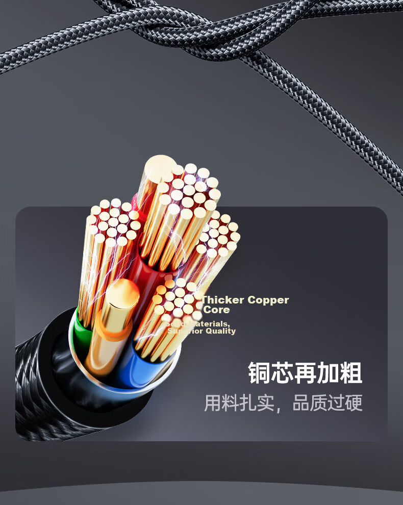 3-in-1 Fast Charging Cable Type-C to Apple Huawei Oppo Xiaomi Vivo Android Phones 1m Black 15