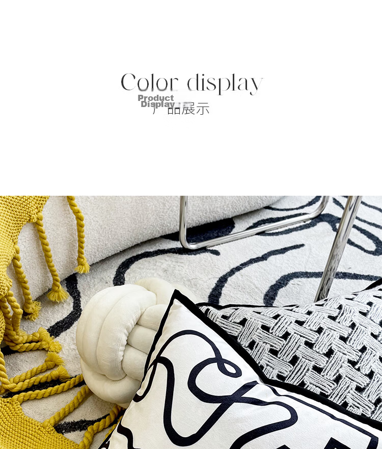 Fanyejia Cream-Colored Sofa Cushion Cover, Living Room Decorative Pillowcase, Bedside Backrest Cover, Plush Pillowcase for Bed 10