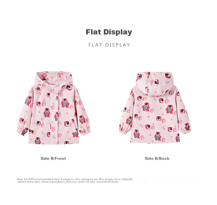 Disney Girls Autumn Jacket 2026 New Kids Hooded Windproof Warm Coat for Boys and Girls 7