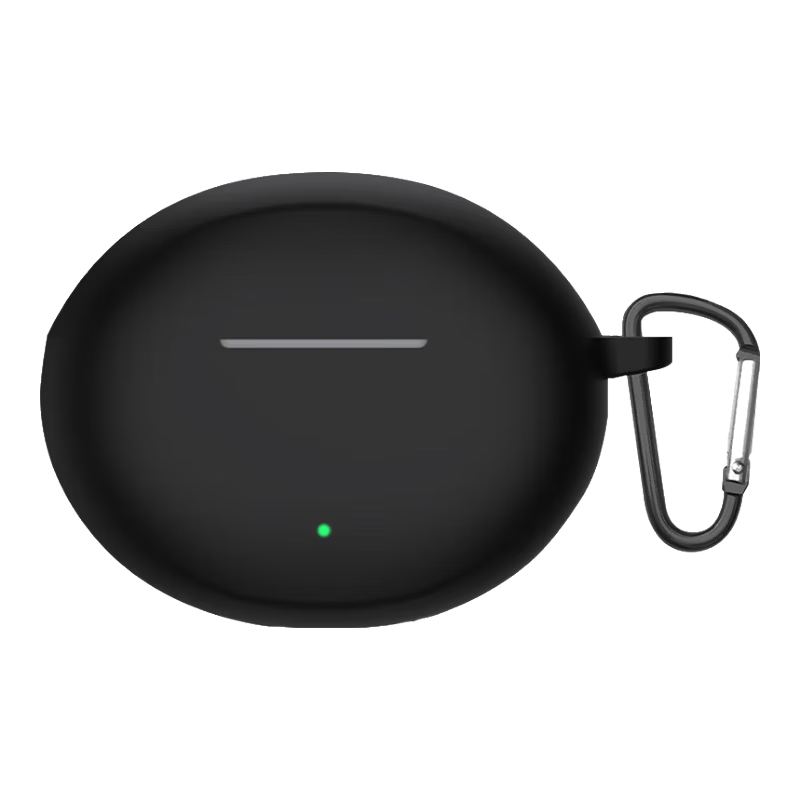 KMaxAI Compatible with OPPO Enco X3/Air4 Pro Earphone Protective Case Silicone Cover with Hook Wireless Charging Matte Simple Solid Color Soft Case Black
