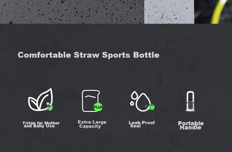 FGA Fuguang Plastic Water Bottle Student Large Capacity Tritan Straw Cup Sports Water Bottle 1L for Men and Women 3