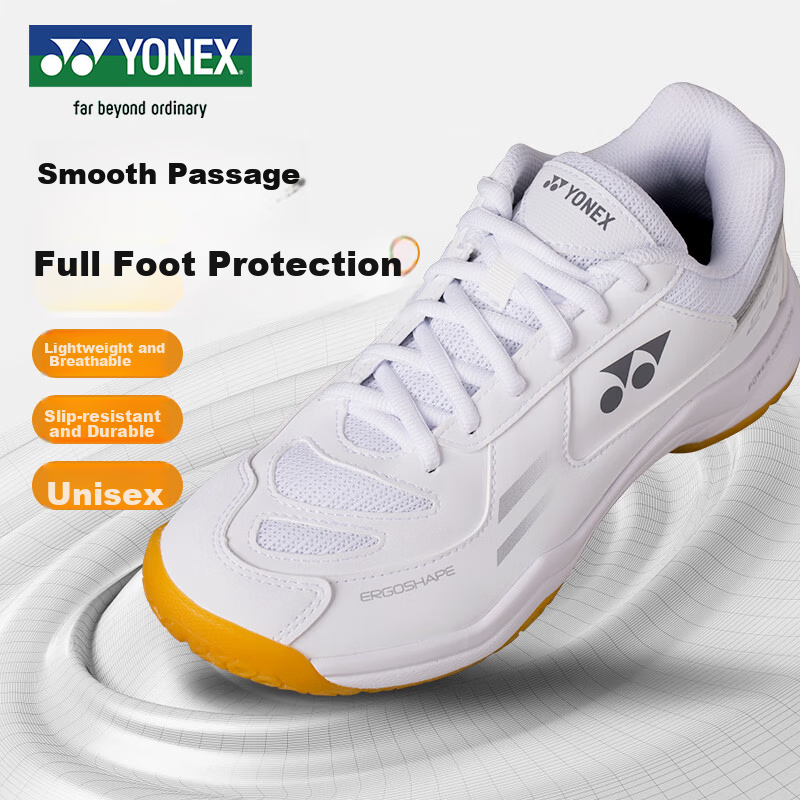 YONEX Badminton Shoes Durable Shock Absorption Non-Slip Comfortable Competition Training SHB220CR White Silver Size 39
