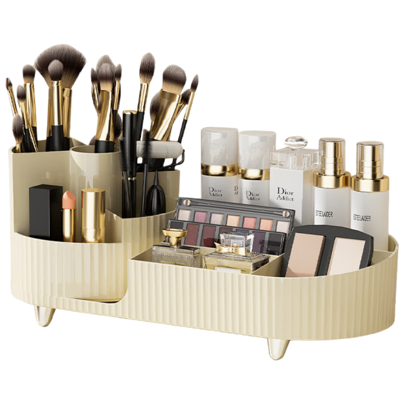 Fan Ye Desktop Rotating Makeup Brush Holder Cosmetic Storage Box Lipstick Organizer Dorm Vanity Gift for Girlfriend