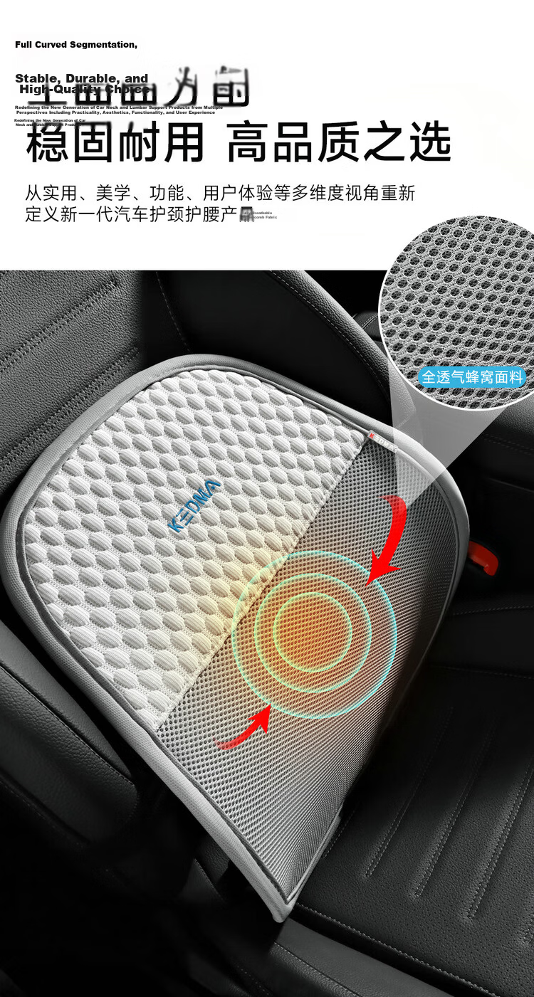 Digalun Car Lumbar Support Cushion Universal Four-Season Seat Backrest Waist Pillow Car Lumbar Pad Vehicle Support Pillow 8