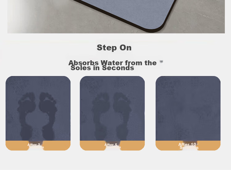 Budisi Bathroom Mat, Absorbent Entrance Kitchen Toilet Doorway Non-Slip Foot Pad, Home Use Mat, 60*40CM 9