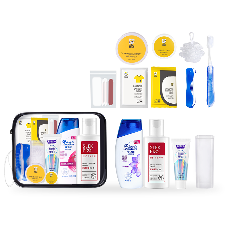 Jiatu Travel Toiletry Set 13-Piece Travel Kit Hotel Toiletries Storage Bag J1