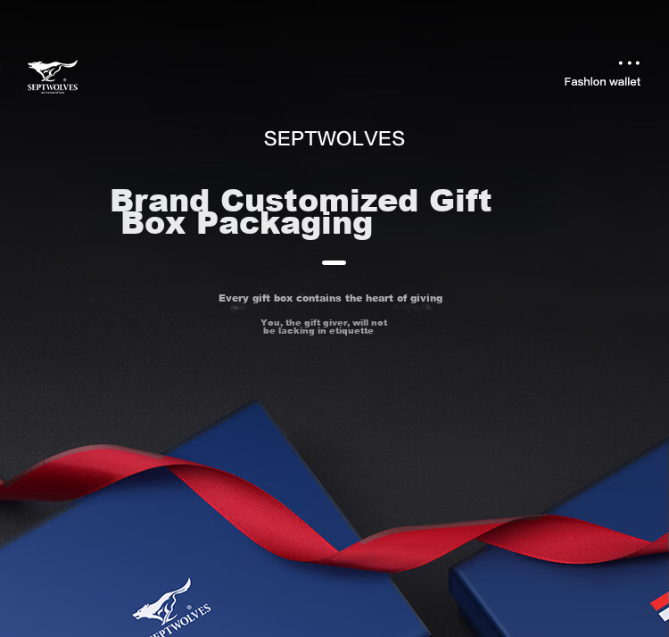 SEPTWOLVES Men's Wallet Genuine Leather Short Card Holder Birthday Gift for Dad Boyfriend Husband Practical Anniversary Present 7