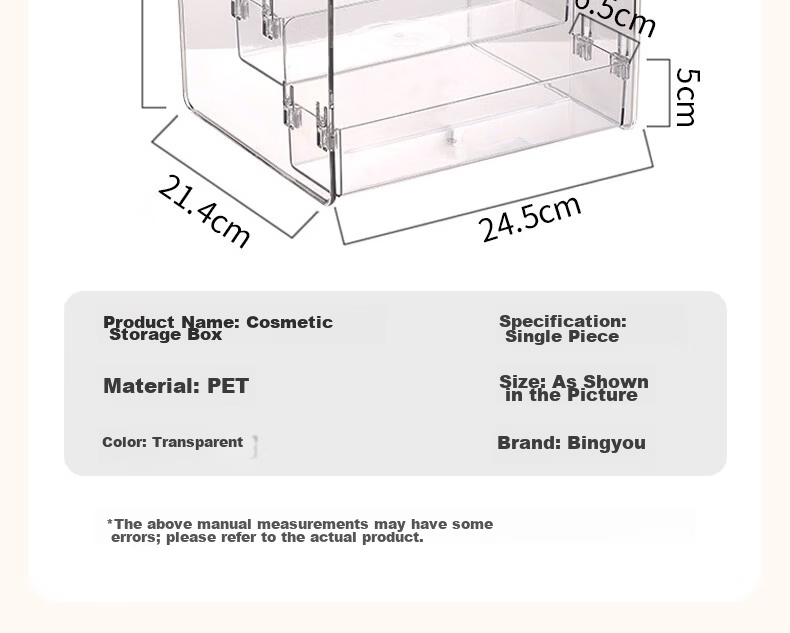 Bing Optimization Transparent Acrylic Cosmetic Storage Box Desktop Vanity Organizer Staircase Perfume Rack 11