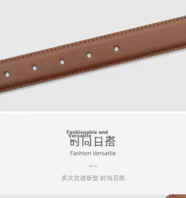 JEANSWEST Women's Leather Belt New Fashion Simple Pin Buckle Denim Pants Decorative Versatile Waistband for Skirts 7