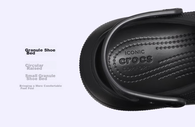 CROCS Men's And Women's Clog Sandals, Outdoor Casual Fashion Platform Slip-On Beach Shoes, 207521-001, Size 37-38 8