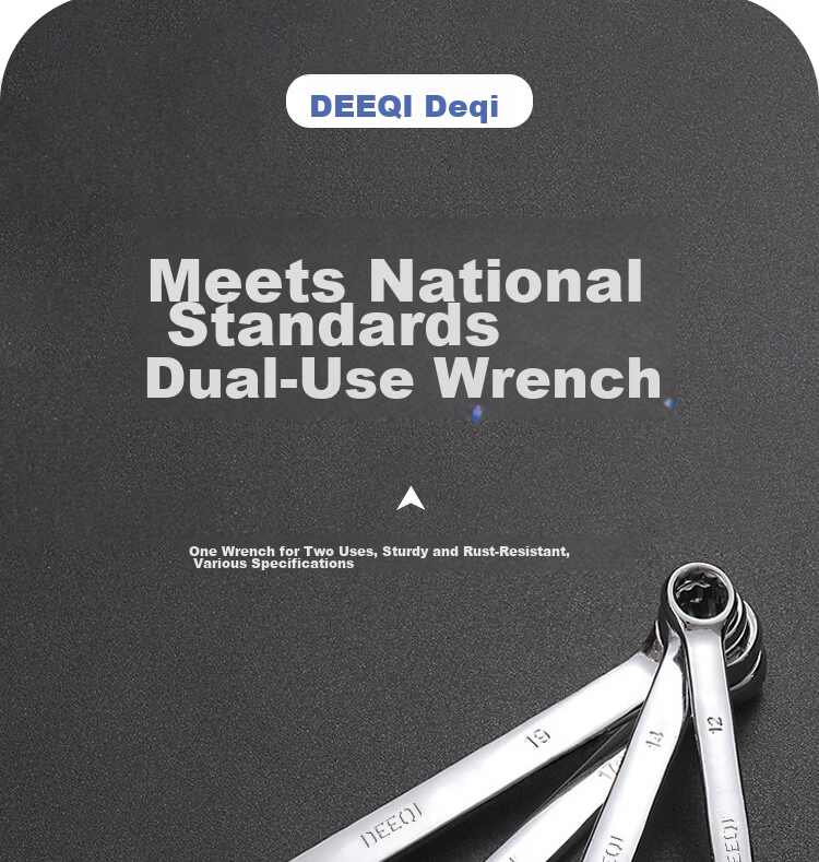 Deqi Dual-Use Open-End and Box Wrench 14mm Small Size Auto Repair Spanner 2