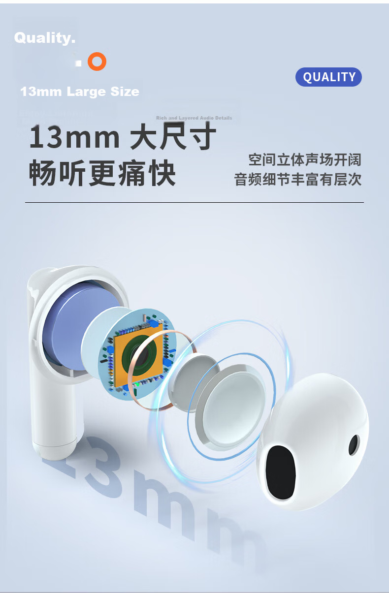 HP H10K Semi In-Ear Bluetooth Headphones, Upgraded to Bluetooth 5.4, for Music And Gaming with Low Latency, Sports Smart Earphones Compatible with Apple, Huawei, Xiaomi, OPPO Phones 6