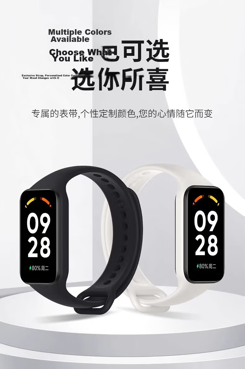 CHENSONG Replacement TPU Silicone Wristband Strap for Xiaomi Redmi Band 2 Fitness Tracker Accessories Compatible with Xiaomi Redmi 2nd Generation 4
