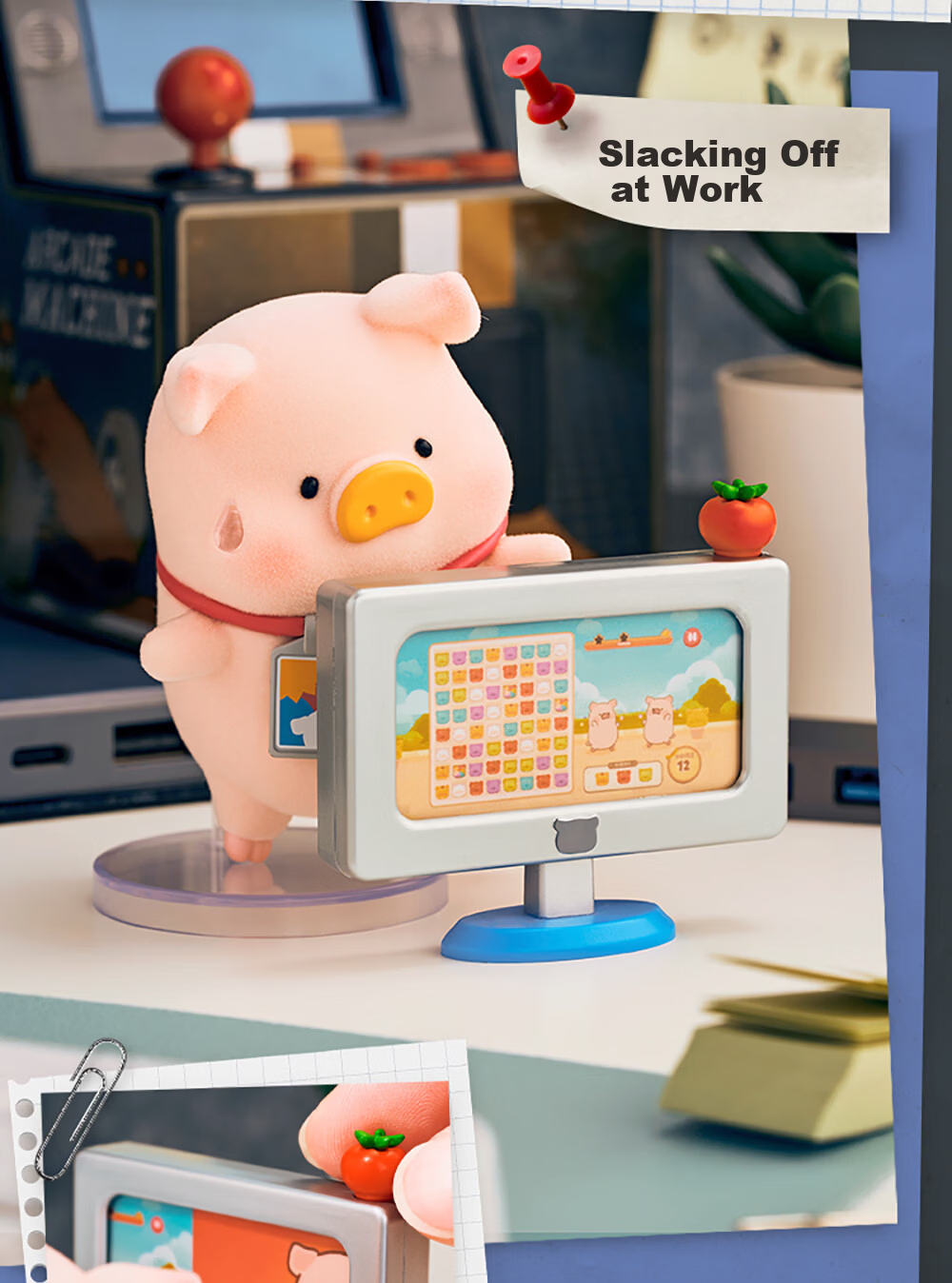 52TOYS Canned Pig LuLu Burger Delivery Action Blind Box Toy Trendy Figurine Full Box of 4 Gifts for Girlfriend 8