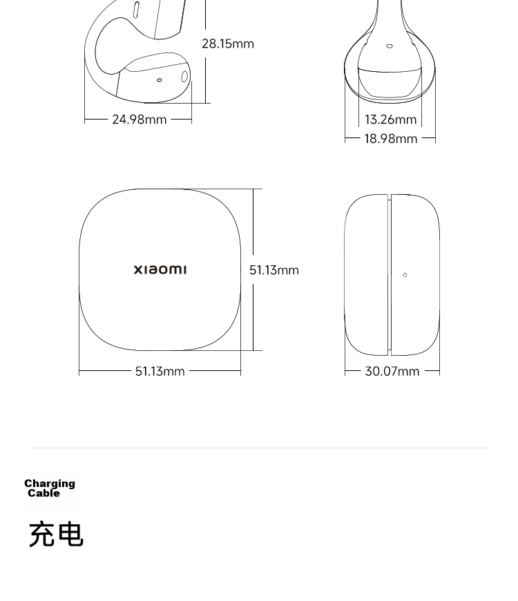 MI Xiaomi Clip-On Bluetooth Wireless Earphones Comfortable and Secure Fit Recommended by Lei Jun Compatible with Apple and Android Phones 45