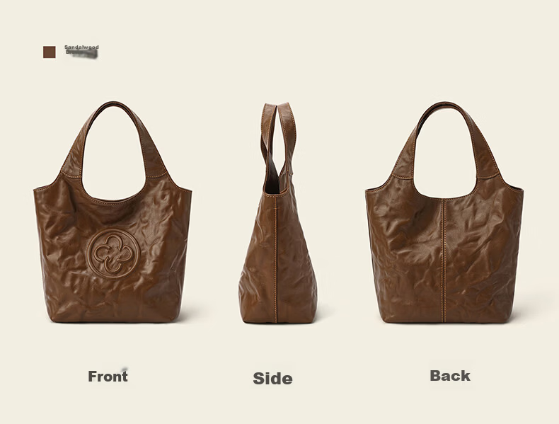 CASSILE Celebrity Style Vegetable Tanned Cowhide Tote Bag Women Luxury Handheld Crossbody Bag Birthday Qixi Festival Gift 64