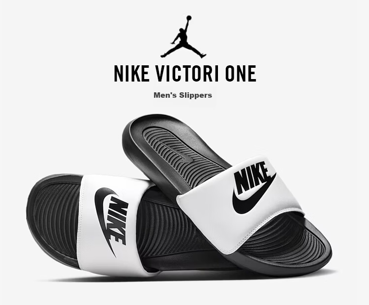 NIKE VICTORI ONE SLIDE Men's Sandals Sports Shoes CN9675-005 White Size 44 1