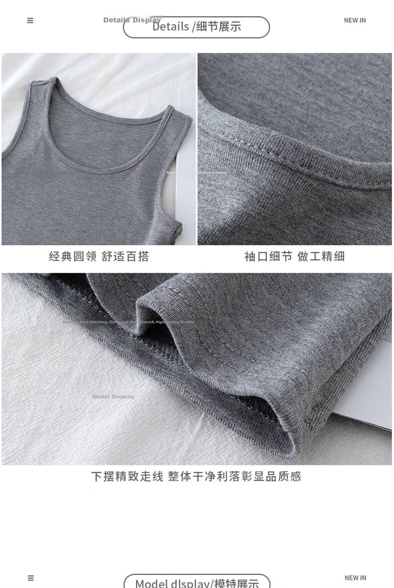 Langsha Women's Mid-Length Slim Fit U-Neck Sleeveless Tank Top, New Style, Extended Length, Layering and Outerwear 9