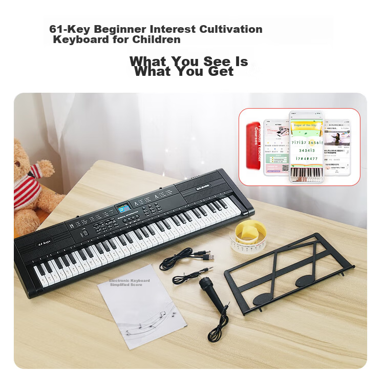 QIAO WA BAO BEI Electronic Keyboard Children's Mini Piano, 2-Year Baby Toy, Girl's First Birthday Gift, Little Princess Birthday Present, 3 Weeks Old Girl, 4 Years Old 9