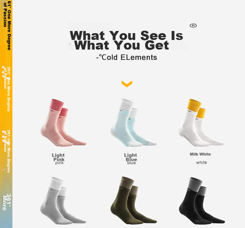 361° Sports Long Socks, Yoga Non-Slip Socks, Fitness Indoor Floor Exercise Breathable Socks, Foot And Leg Protectio 14