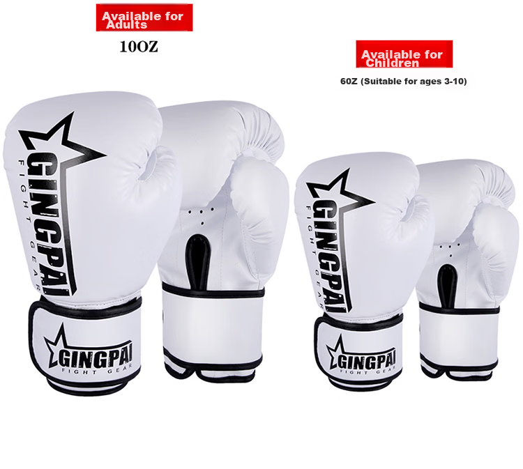 Jingpai Boxing Gloves for Adults And Children, Sanda Fighting Gloves for Men And Women, Breathable Practical Training Gloves for Punching Bag, Red, 6oz 14