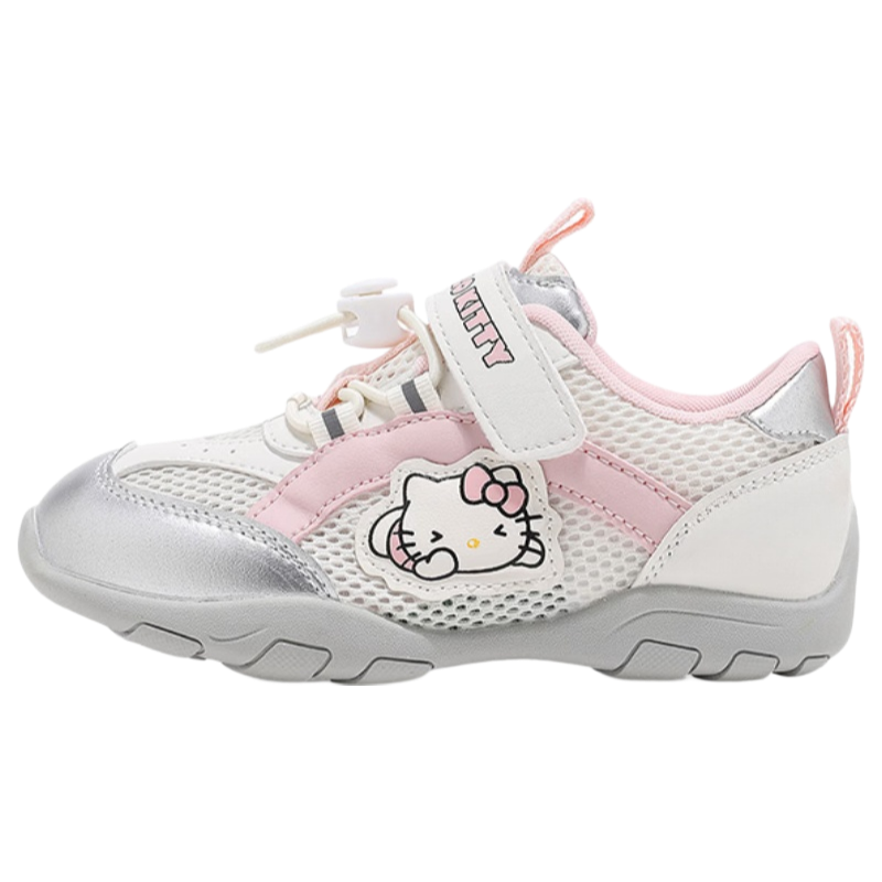 Hello Kitty Girls' Running Shoes Children's Sports Shoes Soft Sole Breathable Mesh Casual Shoes Pattern Pink [Single Mesh Style] Size 30