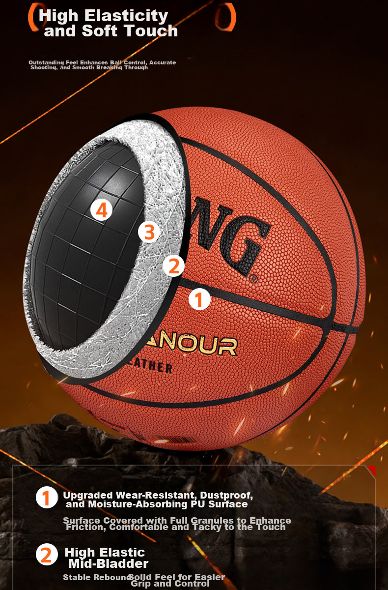 SPALDING Basketball TF Series Size 7 PU Indoor Outdoor Durable Student Adult Youth 77-176Y 13