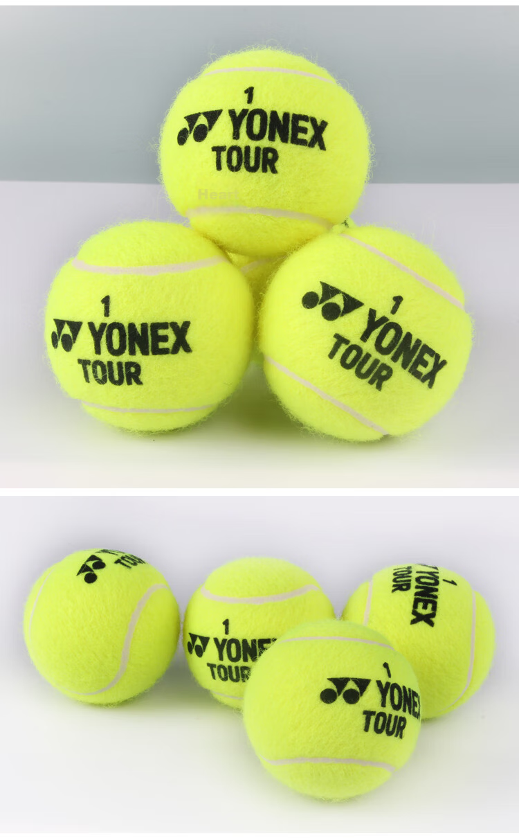 YONEX Tennis Match Training High Elasticity Durable Pressurized Balls 4-Pack TBTR4 Yellow 7