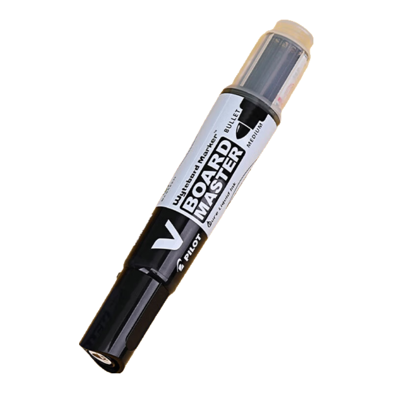 PILOT Whiteboard Marker Large Capacity V-Type Liquid Ink Water-Based Erasable Stationery WBMAVBM-M-B Thick Barrel Black