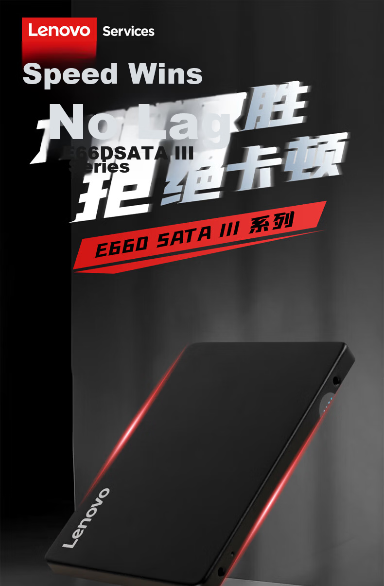 Lenovo 256GB SSD Solid State Drive, 2.5-Inch SATA3.0, Read Speed 560MB/s, Compatible with Desktop/laptop, E660 Series 1