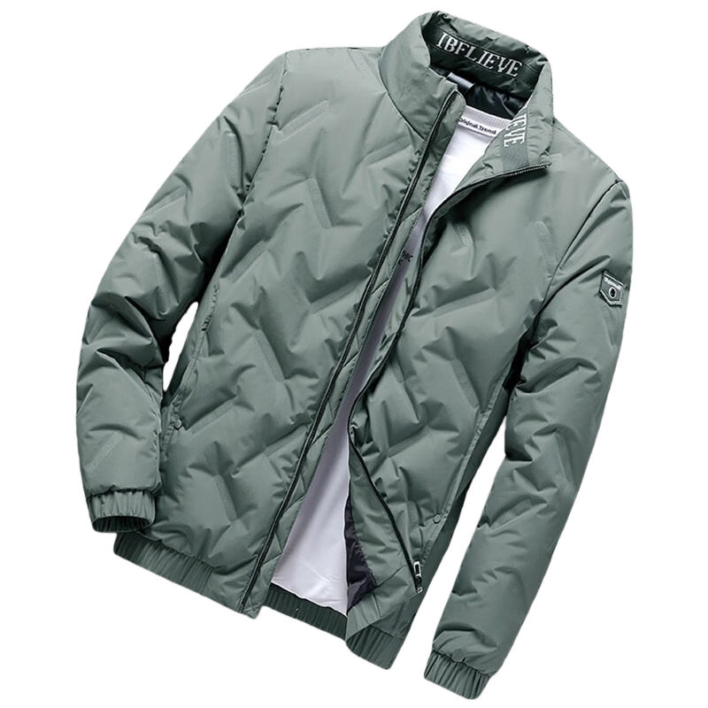 ROMON Men's Winter Down Jacket Casual Commuter Warm Outdoor Coat Green 4XL YR18