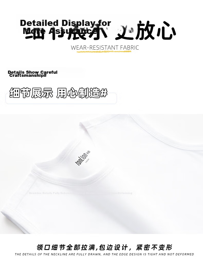 TonLion Boys' Summer Cotton Sweat-Absorbing Lightweight Breathable Sleeveless T-Shirt Starry Gray 140 9