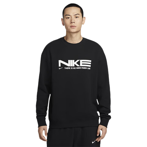Nike Men's Snake Year Limited Edition Spring Autumn Crewneck Sweatshirt Thin Fleece Warm IB5450-010 Black XL