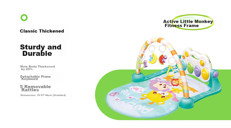 Auby Newborn Gift Box Infant Toy Active Little Monkey Gym Baby Foot Piano Meeting Gift Full Moon 25