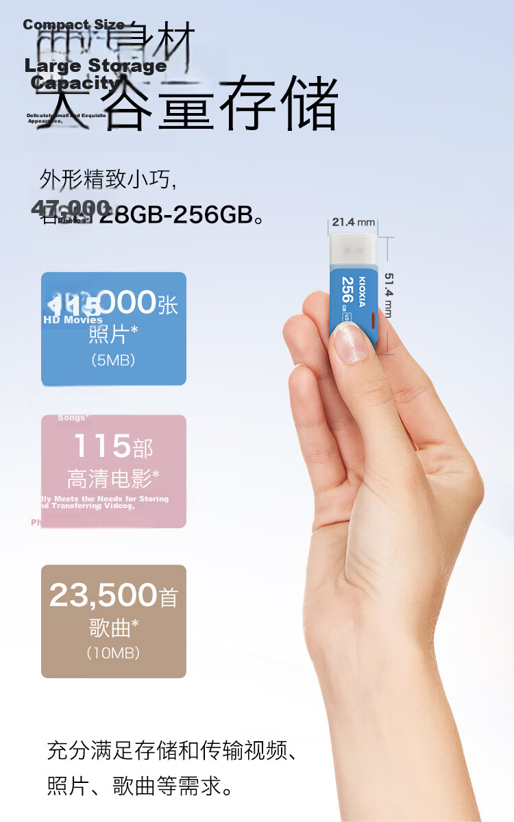 Kioxia 256GB USB Flash Drive U301 Falcon Series Pink USB 3.2 Interface Stylish Design High-Speed Transfer Compatible with Apple Systems 3
