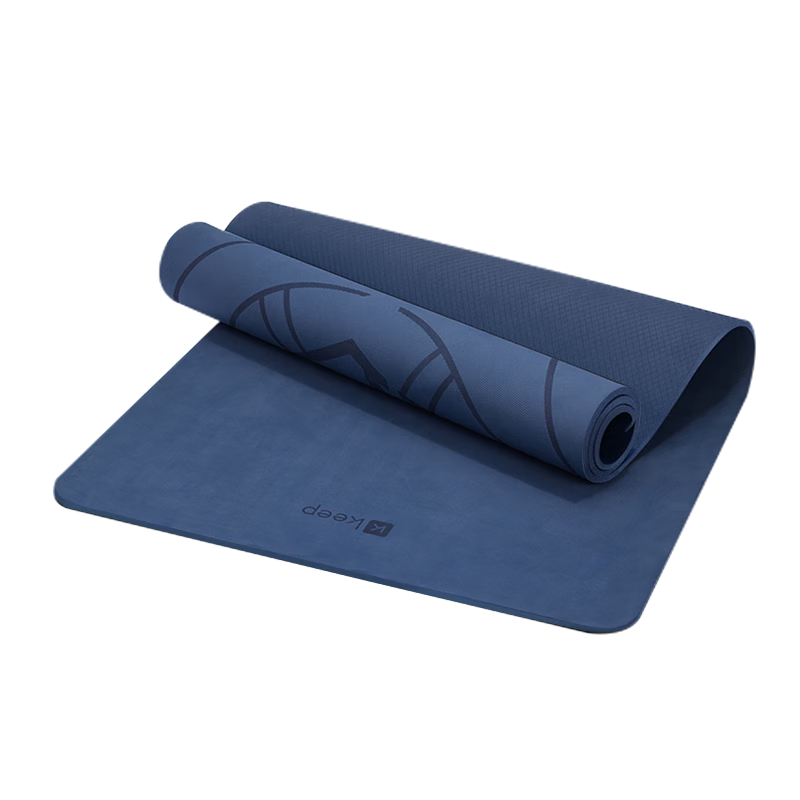 Keep Yoga Mat for Men, Home Fitness Mat, Extra Wide 200x100cm, Non-Slip, Wear-Resistant Exercise Training Mat, Dark Blue