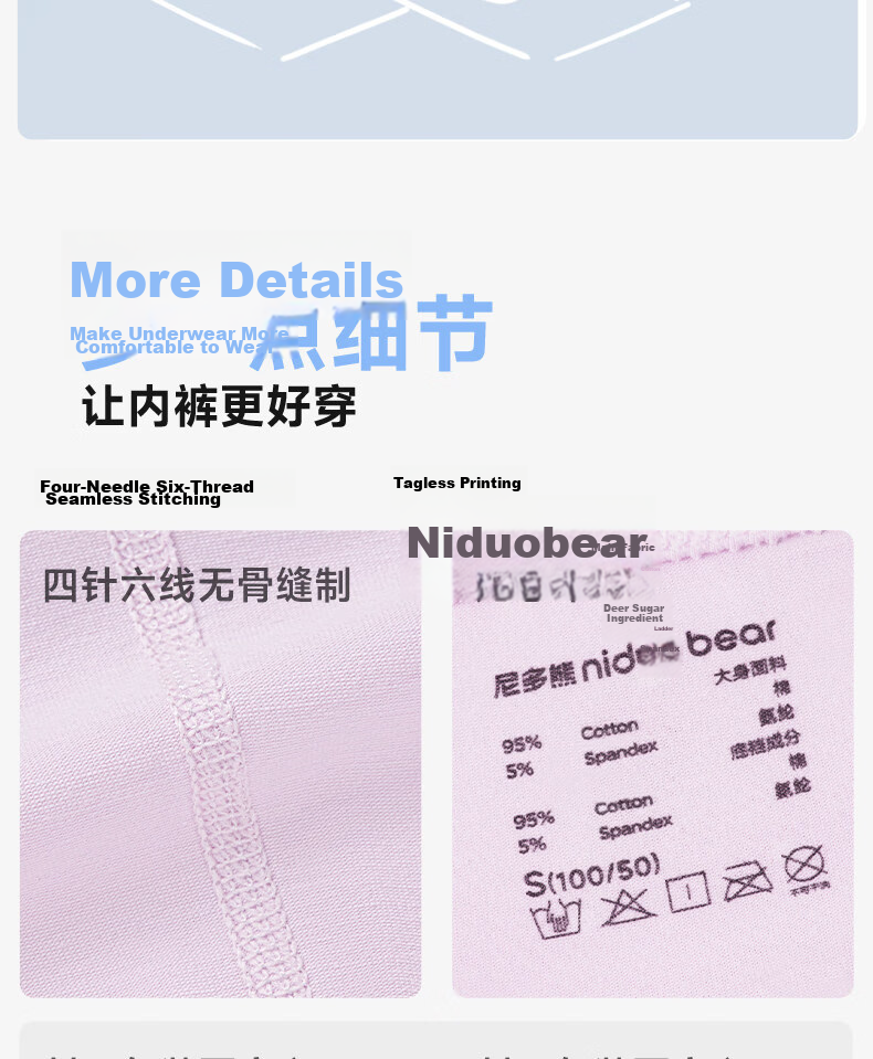 Nido Bear Girls' Cotton Boxer Briefs Children's Four-Point Underwear Toddler Girls Soft Breathable Shorts 26