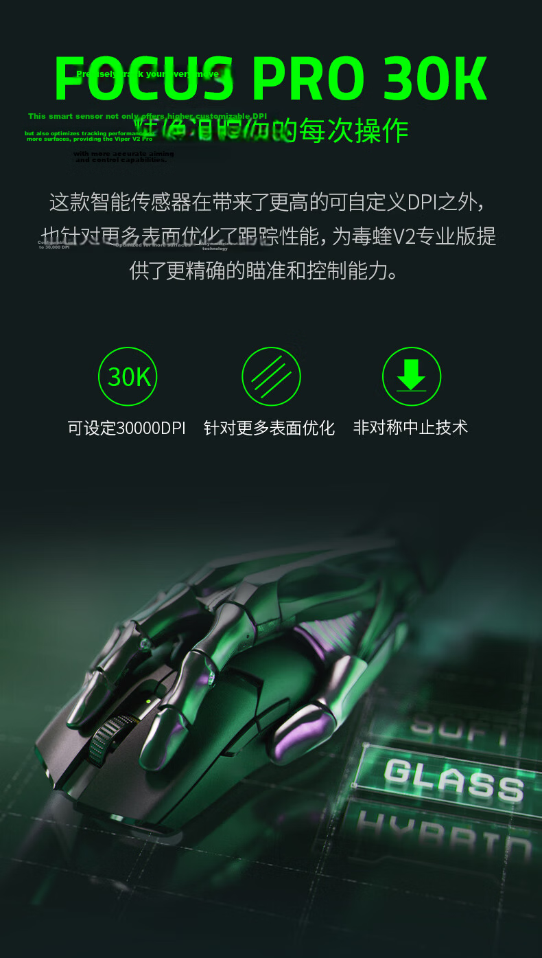 Razer Viper V4 Pro Wireless Gaming Mouse 8K Lightweight CS2 Delta Takedown LOL Faker Champion Edition Wireless Esports Black 3