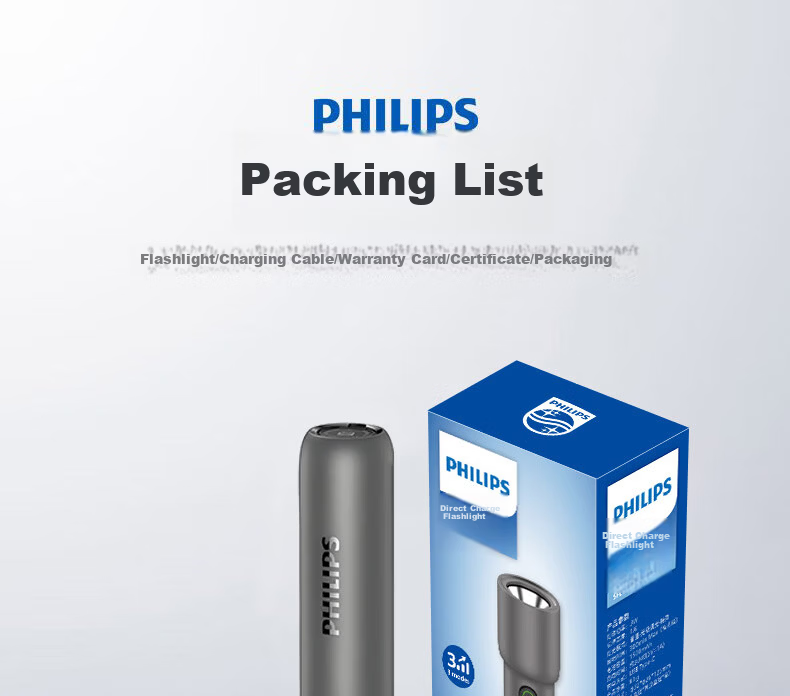 PHILIPS High Brightness Flashlight Portable Mini Tactical Outdoor Emergency Light 24