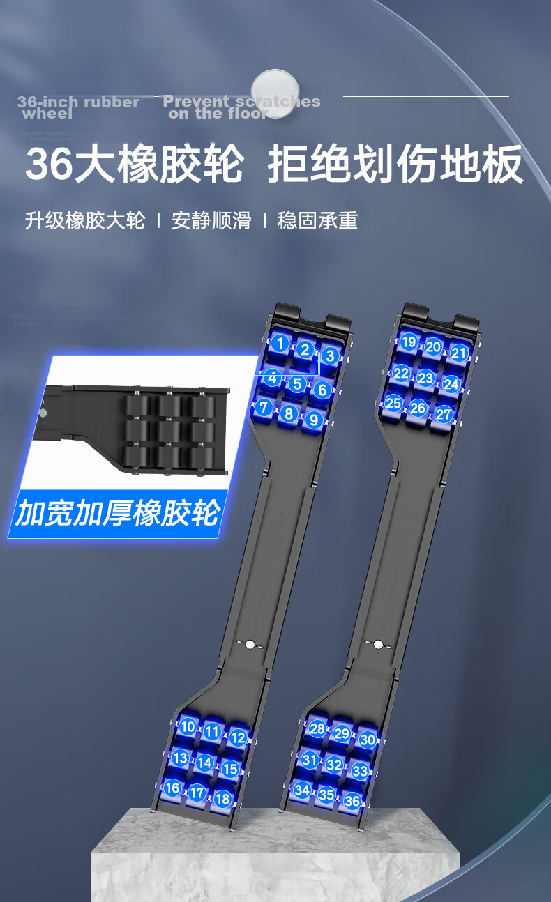 Muhouyingxiong Washing Machine And Refrigerator Movable Base, Non-Slip Shock-Absorbing, Thickened Stand for Drum And Impeller Refrigerators, Suitable for Xiaotiane, Hisense, Midea And Other Brands 5